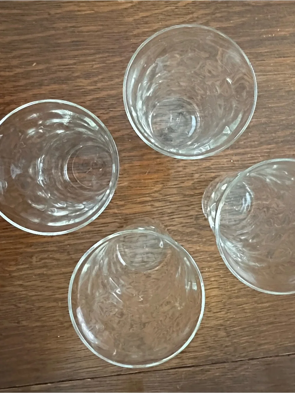 1920s Clear Optic Juice Glasses (set of 4)